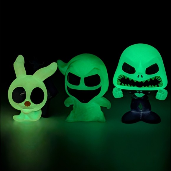 Disney Doorables Nightmare Before Christmas 30th Anniversary Glow Zero Oogie Lot - Picture 4 of 4